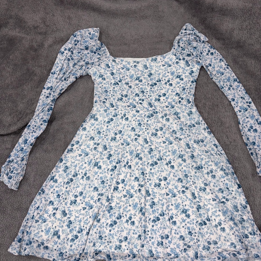 Altar'd State Blue and White Floral Dress